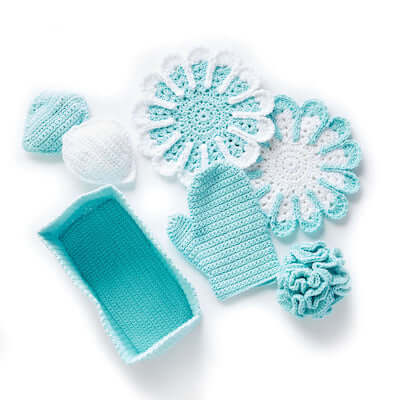 Crochet Spa Day Kit Pattern by Yarnspirations