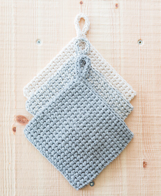 Double Thick Potholders Crochet Pattern by Sewrella