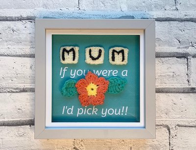 Mother's Day Photo Frame Crochet Pattern by Fiona Field