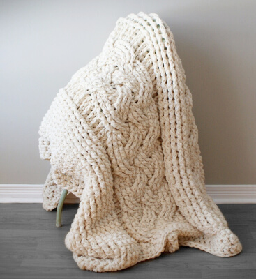 DIY Double Cable Crochet Blanket Pattern by Midknits
