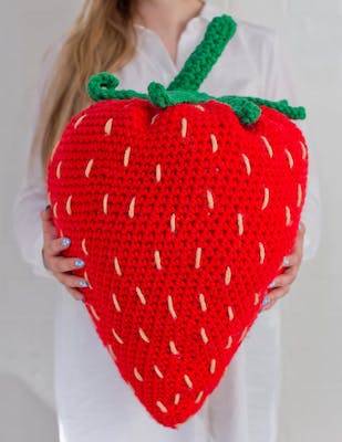 Big Strawberry Crochet Pattern by Kate Eastwood