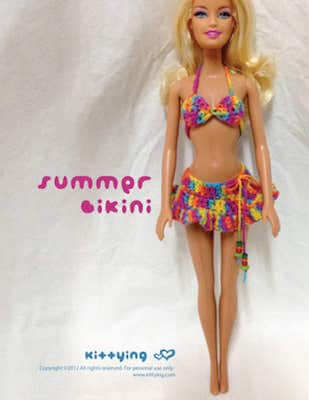 Bikini Crochet Barbie Clothes Pattern by Meinuxing