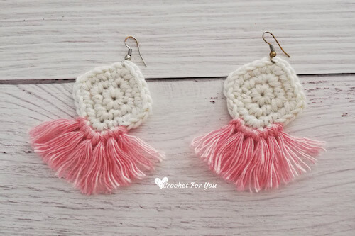 Boho Style Earrings Crochet Pattern by Crochet For You