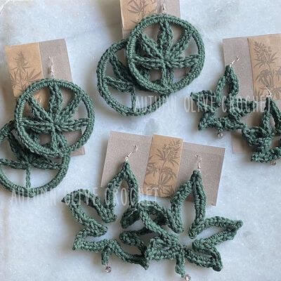 Cannabis Leaf Applique Crochet Pattern by Autumn Olive Crochet