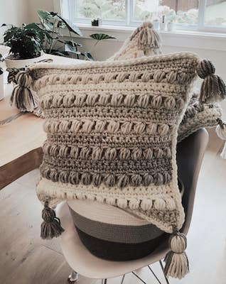 Chunky Boho Crochet Pillow Pattern by Im Quite Smitten