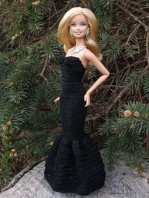 Crochet Barbie Backless Strapless Evening Gown Pattern by Anna’s On Etsy