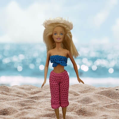 Crochet Barbie Beach Clothes Pattern by Lillian’s Handmade