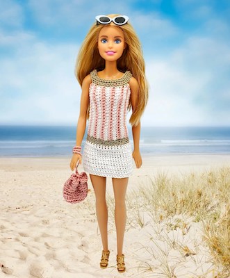 Crochet Barbie Beachwalk Dress Pattern by Handmade By Raine