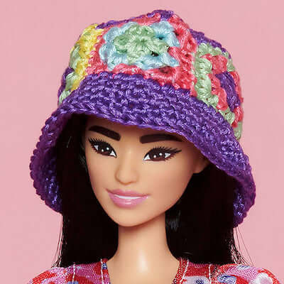 Crochet Barbie Bucket Hat Pattern by Yarnspirations