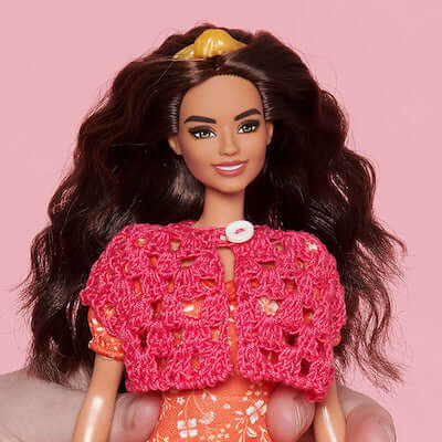 Crochet Barbie Cardigan Pattern by Yarnspirations