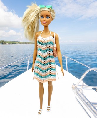 Crochet Barbie Coastal Dress And Bag Pattern by Handmade By Raine