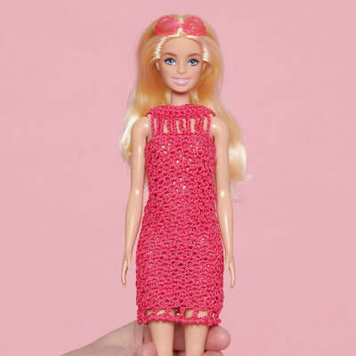 Crochet Barbie Doll Dress Pattern by Yarnspirations