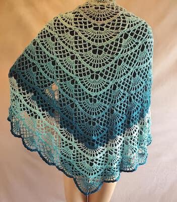 Crochet Butterfly Shawl Wrap Pattern by Kriss Krochet