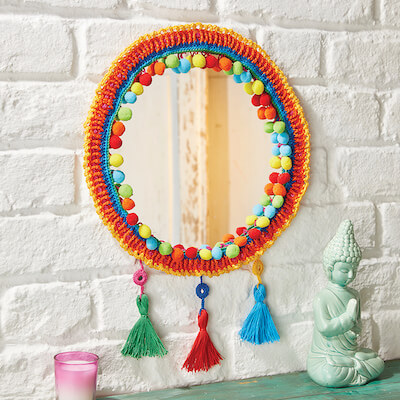 Crochet Mirror Frame Pattern by Bryony Hitchcock