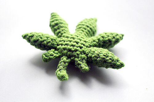 Crochet Weed Leaf Amigurumi Pattern by Off The Hook Mamma