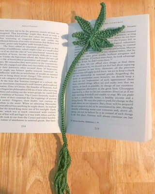 Crochet Weed Leaf Bookmark Pattern by Doodabs Designs