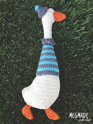 George, The Goose Crochet Toy Pattern by Megmade With Love