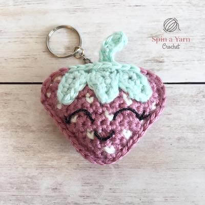Kawaii Strawberry Free Crochet Pattern by Spin A Yarn Crochet