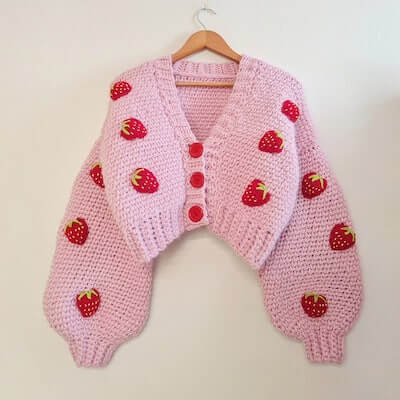 Strawberry Crochet Sweater Pattern by Lindsey Boutiquee