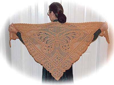 Viceroy Butterfly Shawl Crochet Pattern by Kathryn White