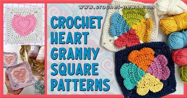 Crochet Heart Granny Square Patterns