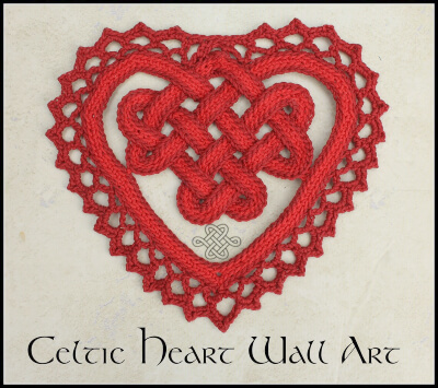 Celtic Heart Wall Art Crochet Pattern by CelticKnotCrochet