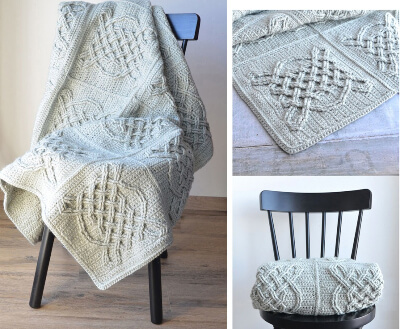 Celtic Tiles Blanket Crochet Free Pattern by Lilla Bjorn Crochet