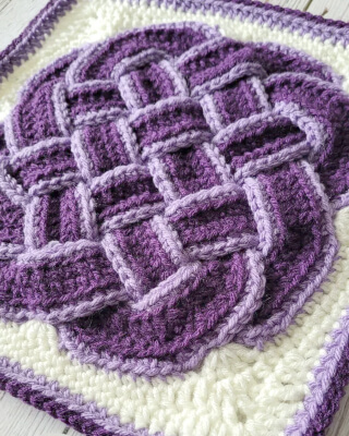 Crochet Celtic Knot Square Blanket Pattern by CelticKnotCrochet