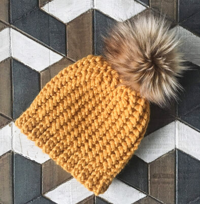 Crochet Garter Stitch Hat Pattern by ACrochetedSimplicity
