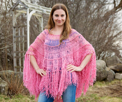 Crochet Hairpin Lace Poncho Pattern by CrystalizedDesign