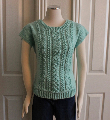 Inverness Braided Cable Sweater Crochet Pattern by RebaccasStylings