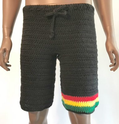 Kona Rasta Board Men's Crochet Shorts Pattern by IslandStyleCreations