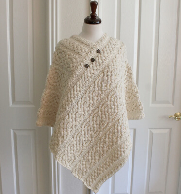Skara Brae Poncho Cable Crochet Pattern by RebeccasStylings