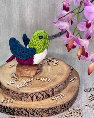 African Flower Crochet Hummingbird Pattern by Cute Crochet By Sarah B