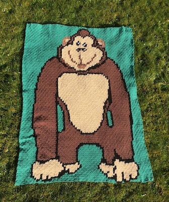 C2C Crochet Gorilla Afghan Pattern by The Crochet Couch