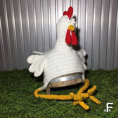 Crochet Chicken Hat Pattern by A Frayed Knot Boutique