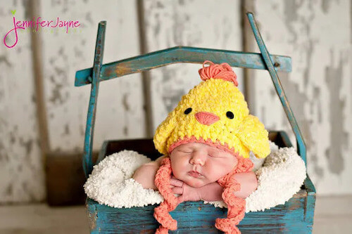 Crochet Easter Chicken Hat Pattern by Jenny & Teddy