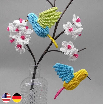 Crochet Hummingbird Pattern by Somethinks 2 Design