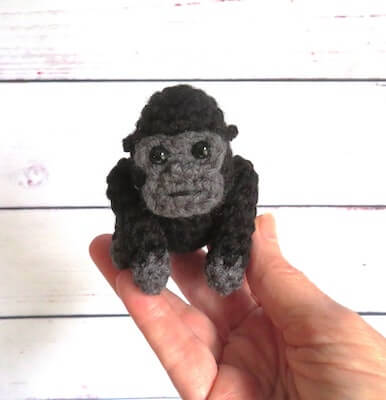 Crochet Little Gorilla Pattern by On A Whim Crochet