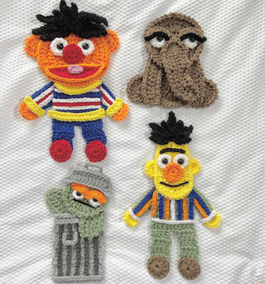Crochet Sesame Street Appliques Pattern by Nella’s Cottage
