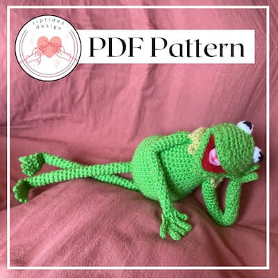 Crochet Sesame Street Kermit Pattern by Riptides Design