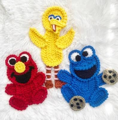Sesame Street Appliques Crochet Pattern by Nella’s Cottage
