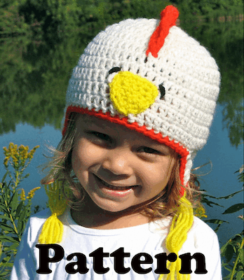 Silly Chicken Hat Crochet Pattern by Saol Boutique