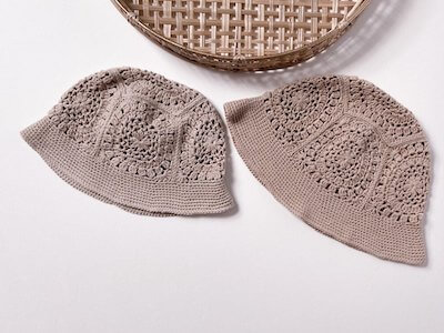 Simple Crochet Granny Square Bucket Hat Pattern by Oxana Sorokin Patterns