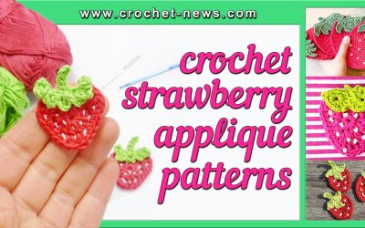 12 Crochet Strawberry Applique Patterns
