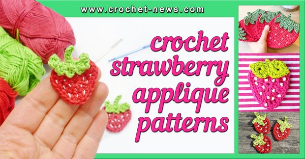 Crochet Strawberry Applique Patterns