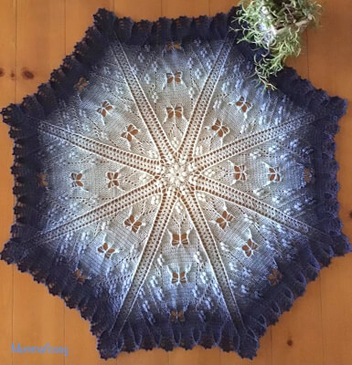 I Wish I Were a Butterfly Crochet Blanket Pattern by Auburncraft