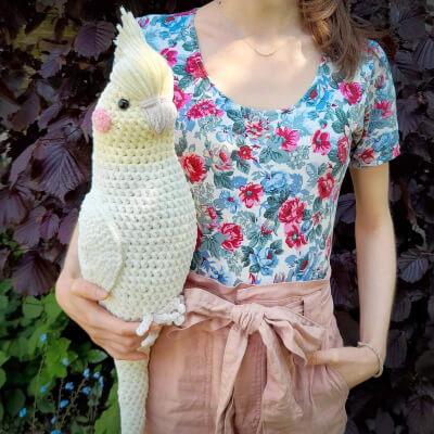 Percy the Cockatiel Plushie Crochet Pattern by StitchesandLoopsUK