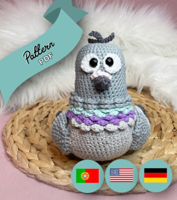 Pigeon Amigurumi Crochet Pattern by KnottingKreations