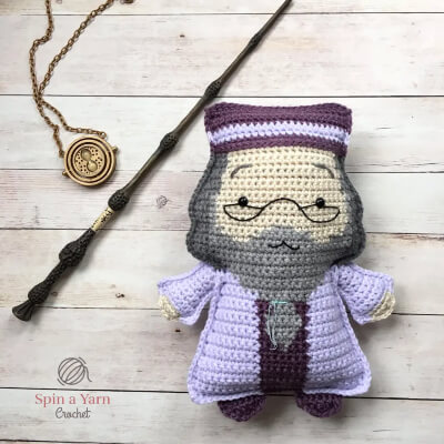 Ragdoll Dumbledore Wizard Crochet Pattern by Spin a Yarn Crochet